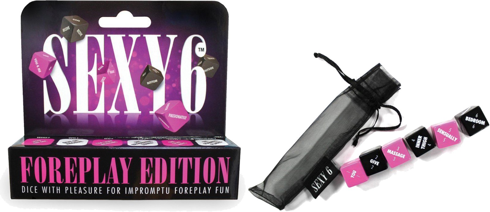 Sexy 6 Foreplay Edition – Couples Dice Game Bedroom Fun – 720 Possibilities