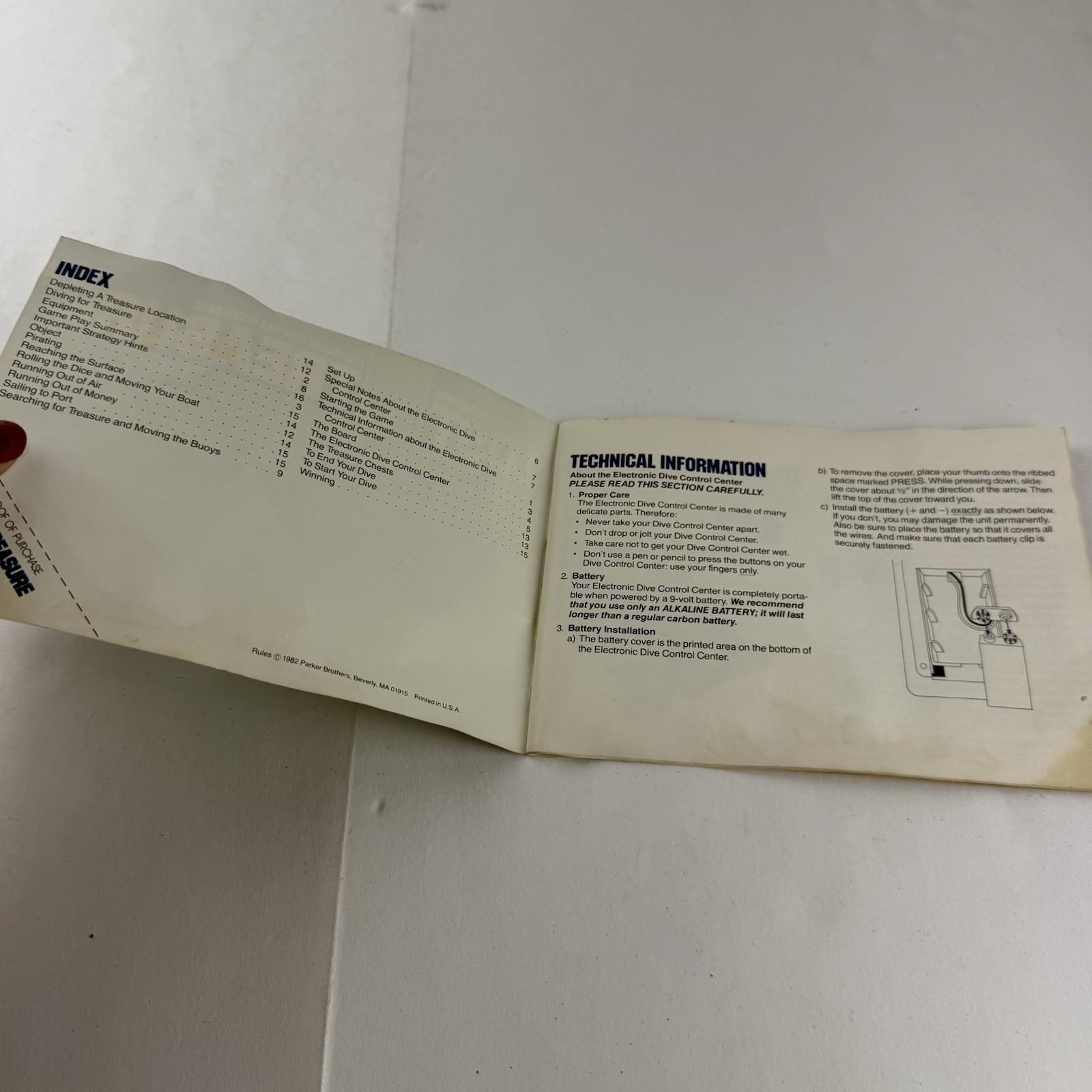 Vintage Lost Treasure Board Game Instruction Manual Booklet ONLY.