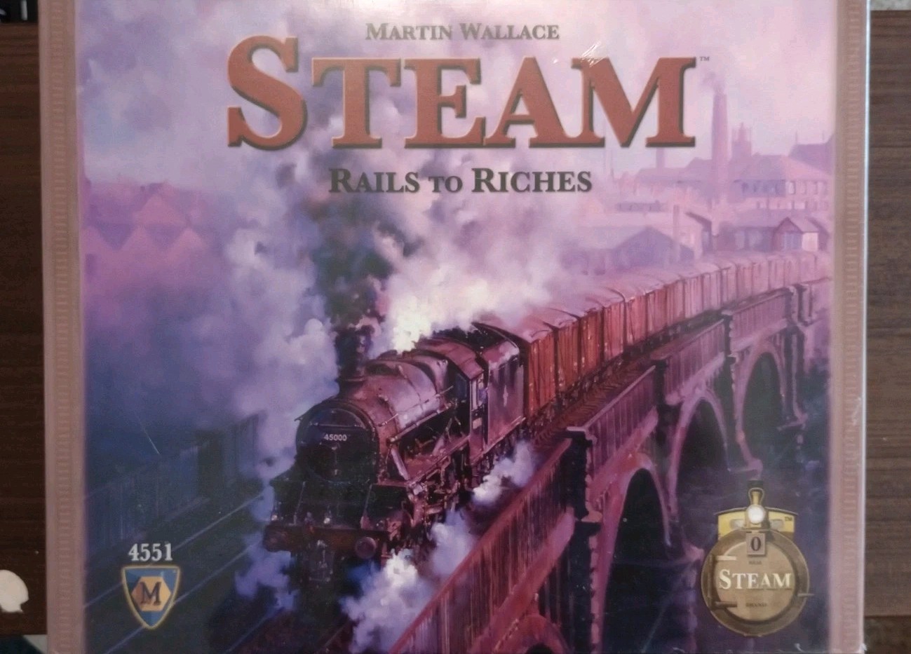Steam Rail to Riches Board Game Complete 2009 Martin Wallace Mayfair Games NEW