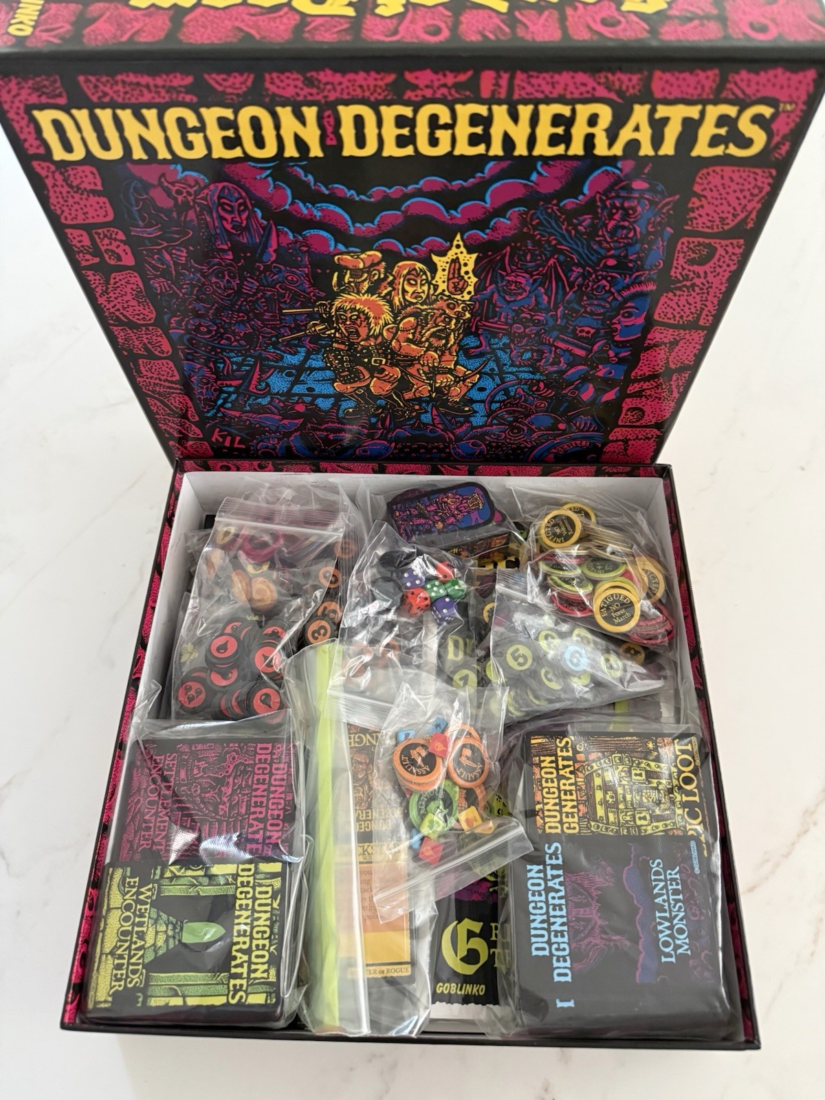 Dungeon Degenerates: Hand of Doom Board Game + Mean Streets Plus Card Packs