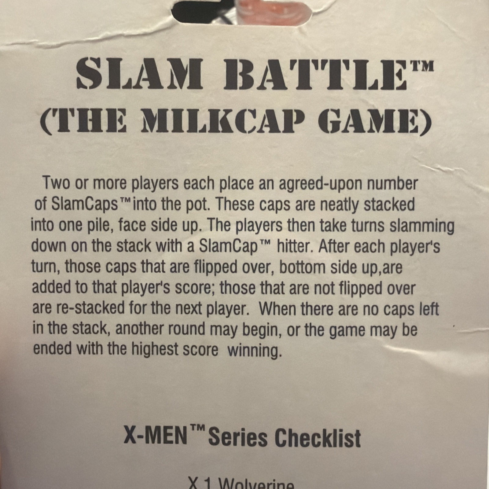 Vintage 1994 Slamco Marvel X-Men Pogs, Slammer, NIP