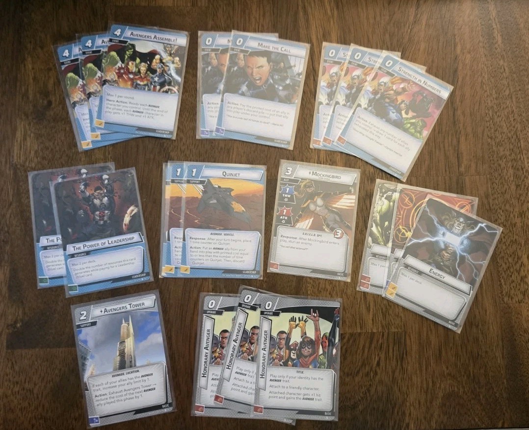 Marvel Champions Captain America Hero Pack Used MISSING ALLIES CARDS