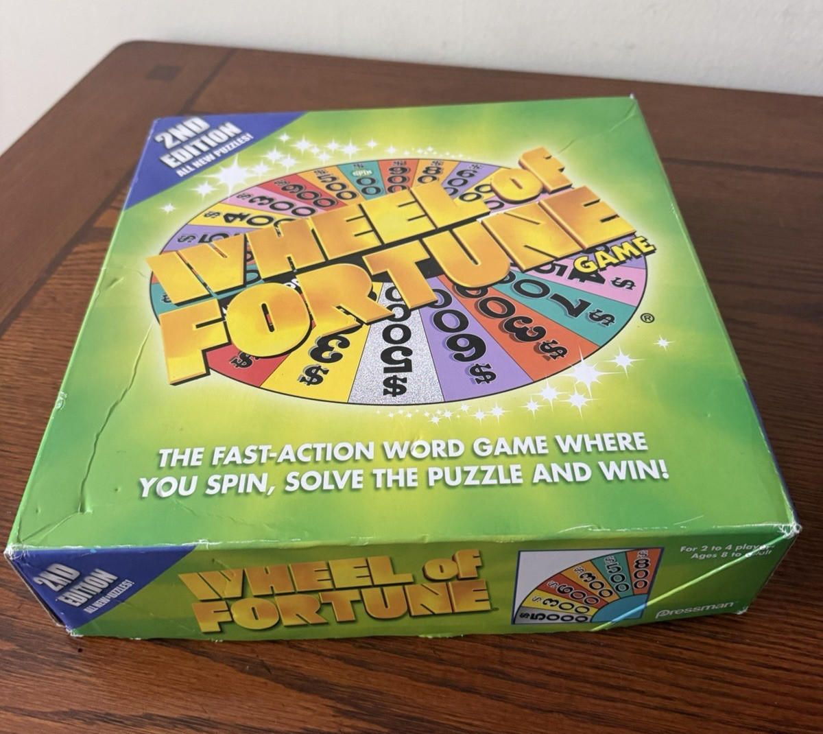 WHEEL OF FORTUNE Board Game by Pressman 2nd Edition All Puzzles Pieces COMPLETE