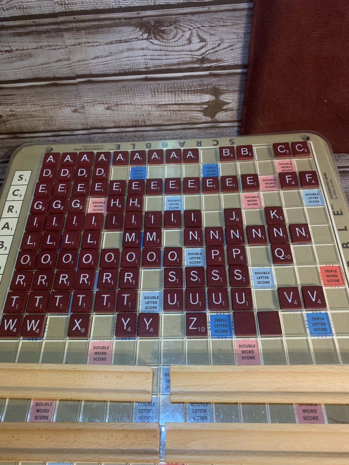 Vintage Scrabble Crossword Board Game Deluxe Rotating Turntable 1989 Complete