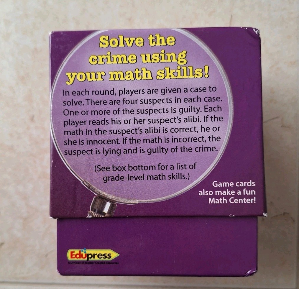 Mathological Liar A Math Whodunit Game Grade 4 Problem Solving Educational Cards