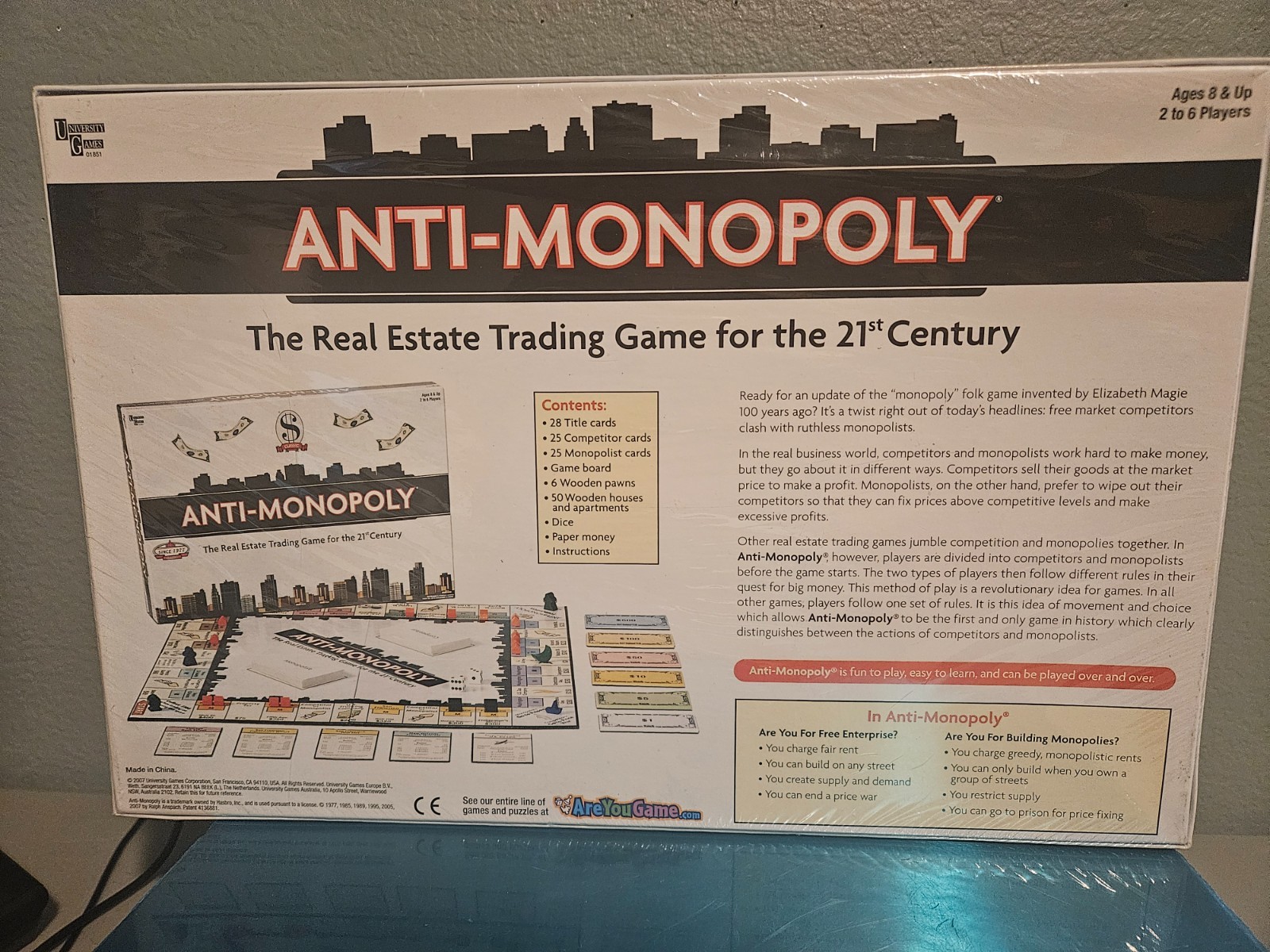 NEW Anti Monopoly Board Game Brand New and Sealed 2007 Realestate Trading Gam