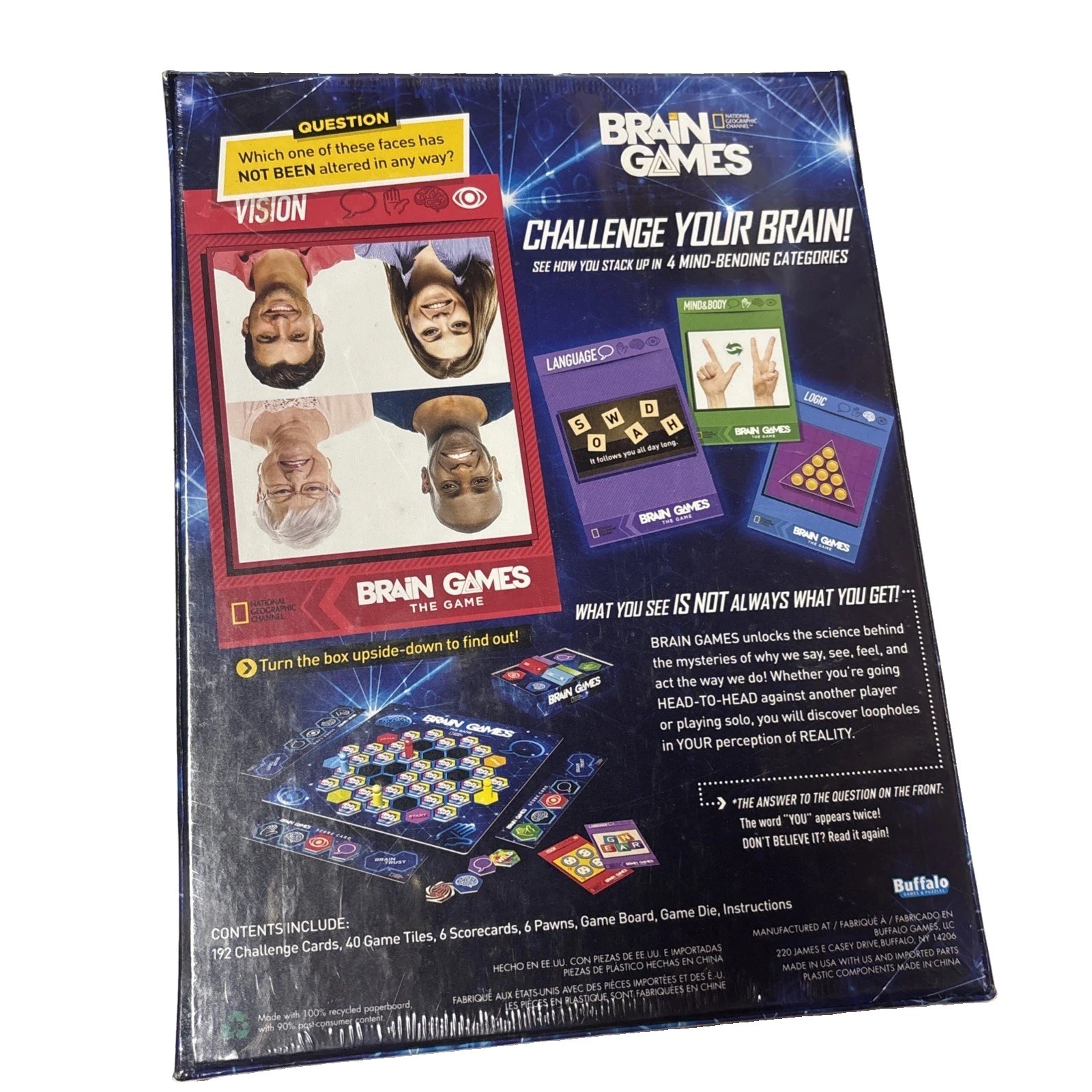 Brain Games The Game National Geographic Channel Ages 14+ 3-6 Players