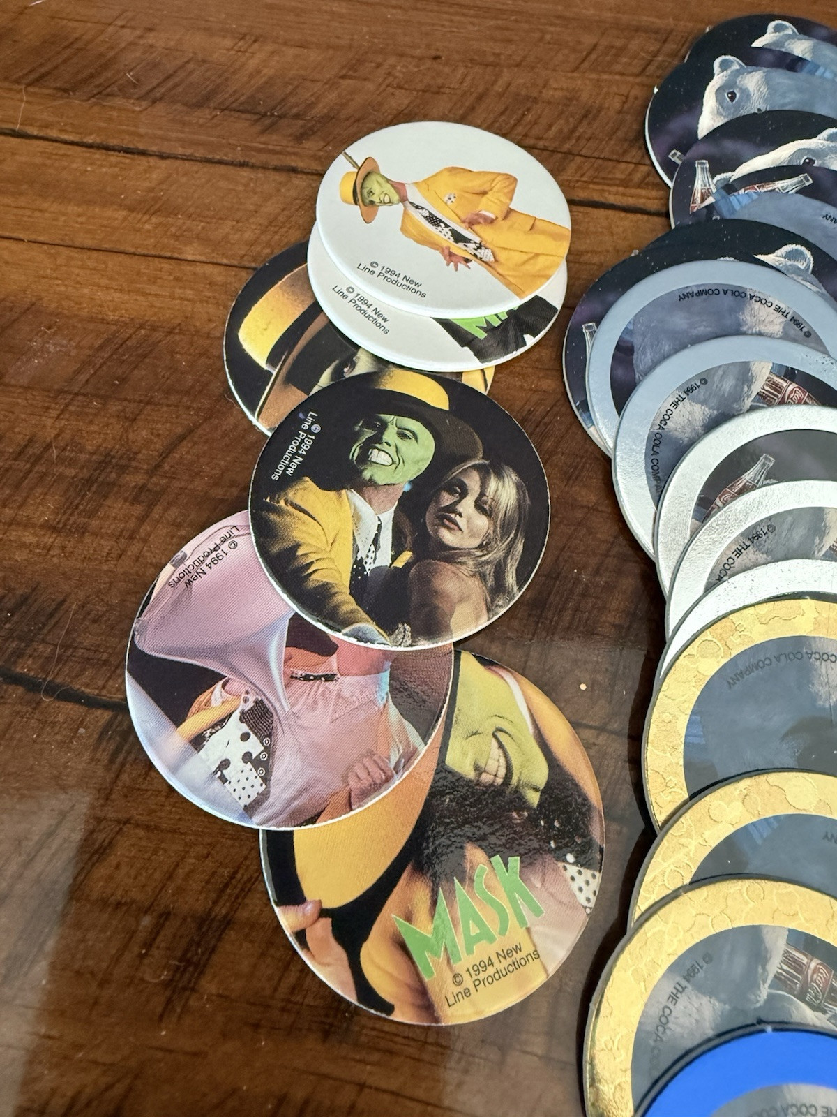 150+ Pog, Milk cap LOT 1994-1995 Knotts Berry Farm Coke The Mask Wizard Of OZ +