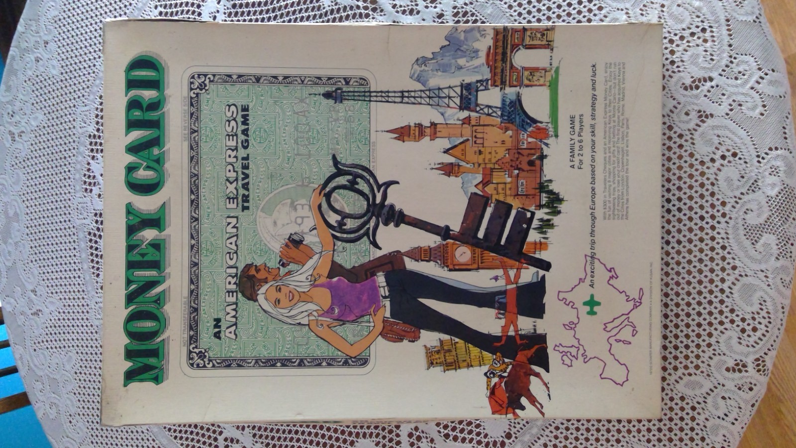 Vintage 1972 Schaper MONEY CARD American Express Europe TRAVEL Board GAME
