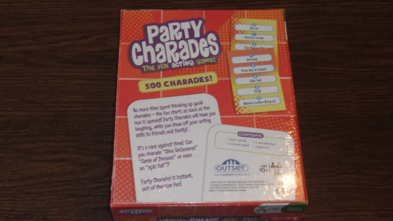 NIB 2019 Party Charades The Fun Acting Game By Outset 500 Charades