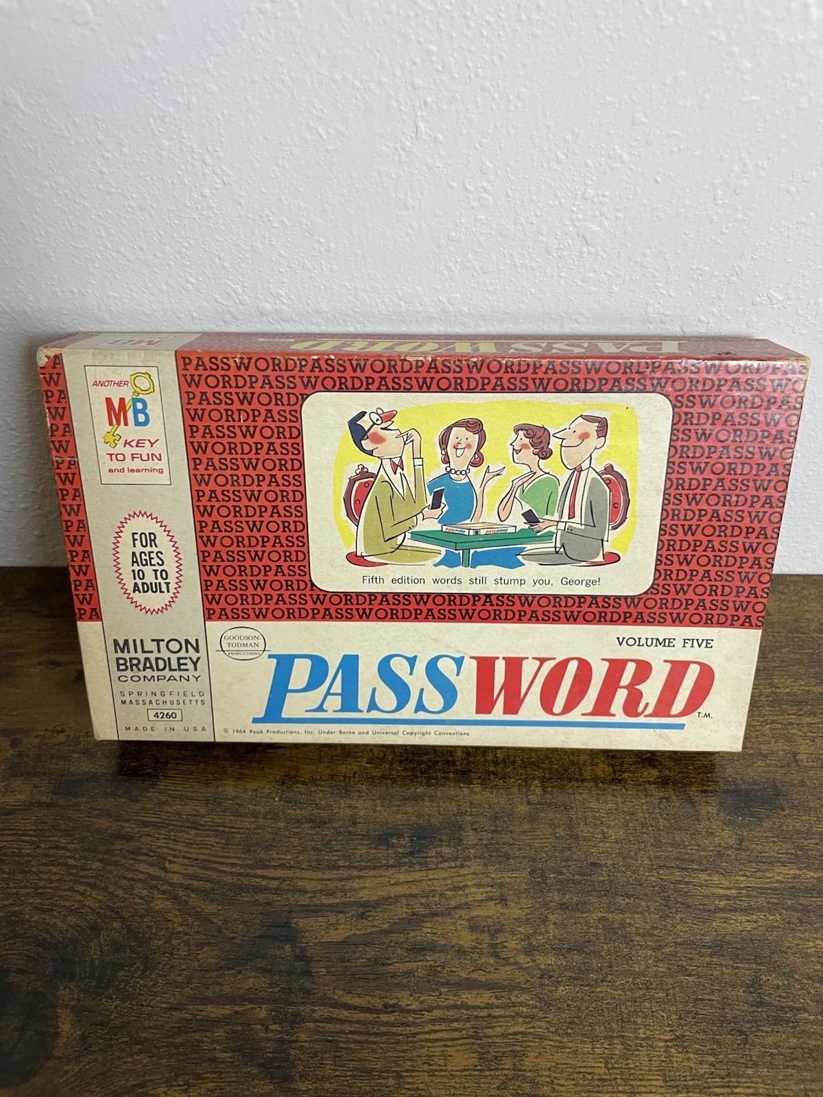 Vintage 1964 Milton Bradley Password Game Complete CBS TV Board Game #4260 USA