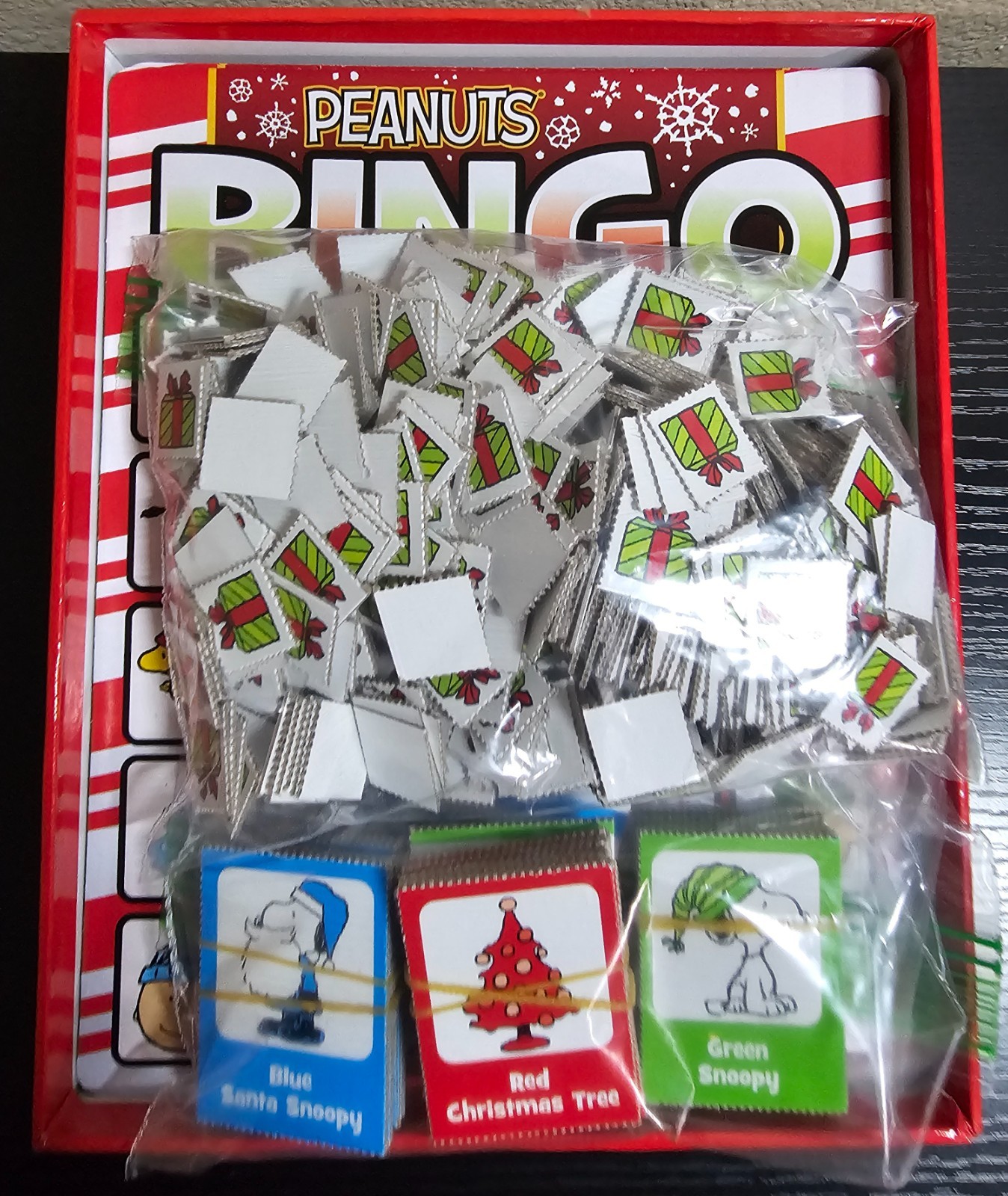 Peanuts Christmas Bingo Board Game – Snoopy Holiday Set COMPLETE