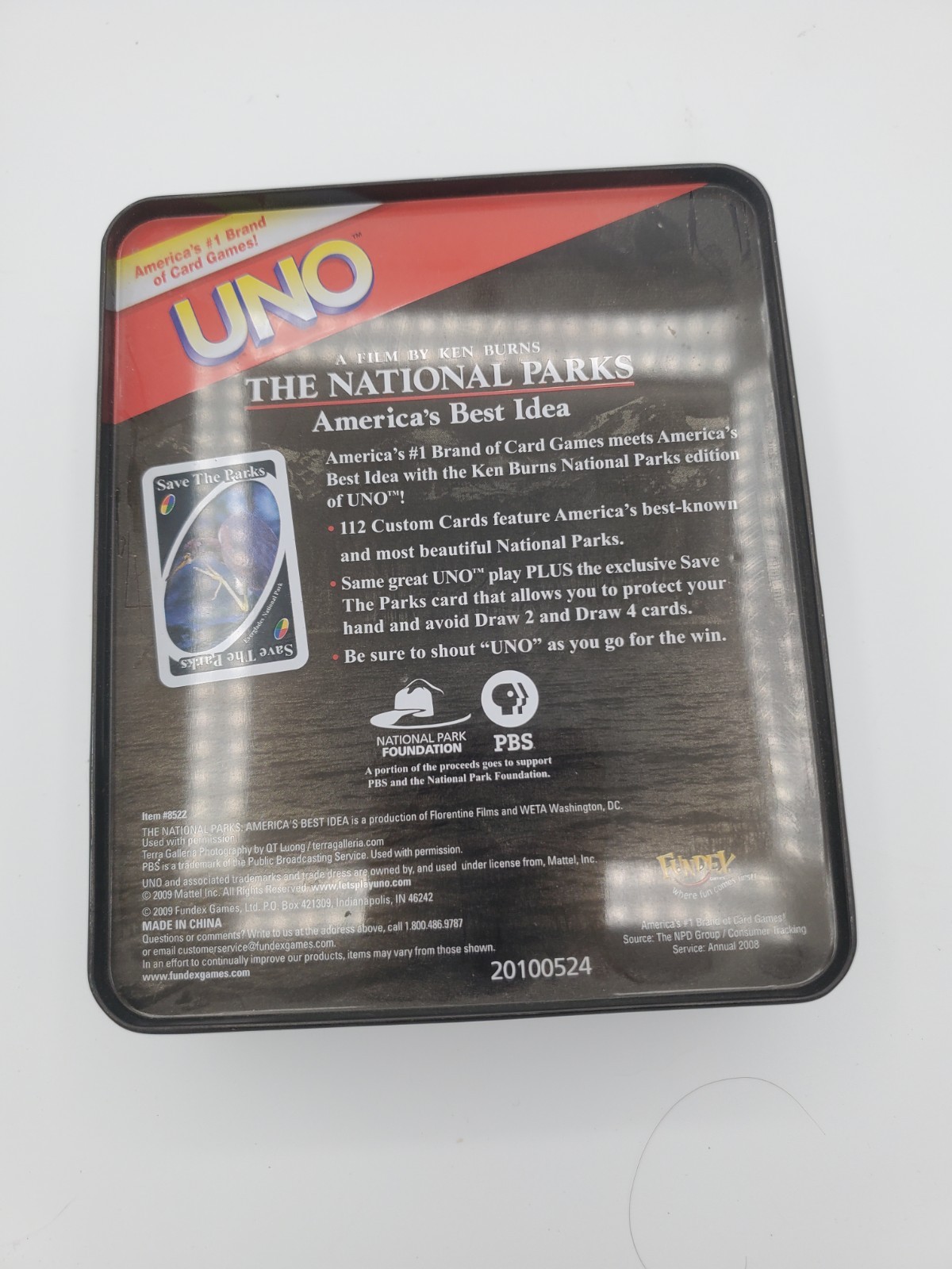 UNO National Parks Foundation Special Edition Card Game Collector Tin Complete