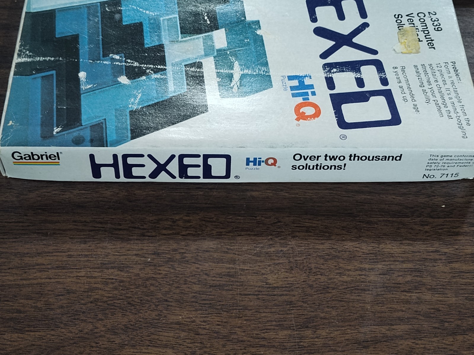 1978 Gabriel HEXED Hi-Q Puzzle Game Complete 12-Piece Vintage Brain Teaser Boxed