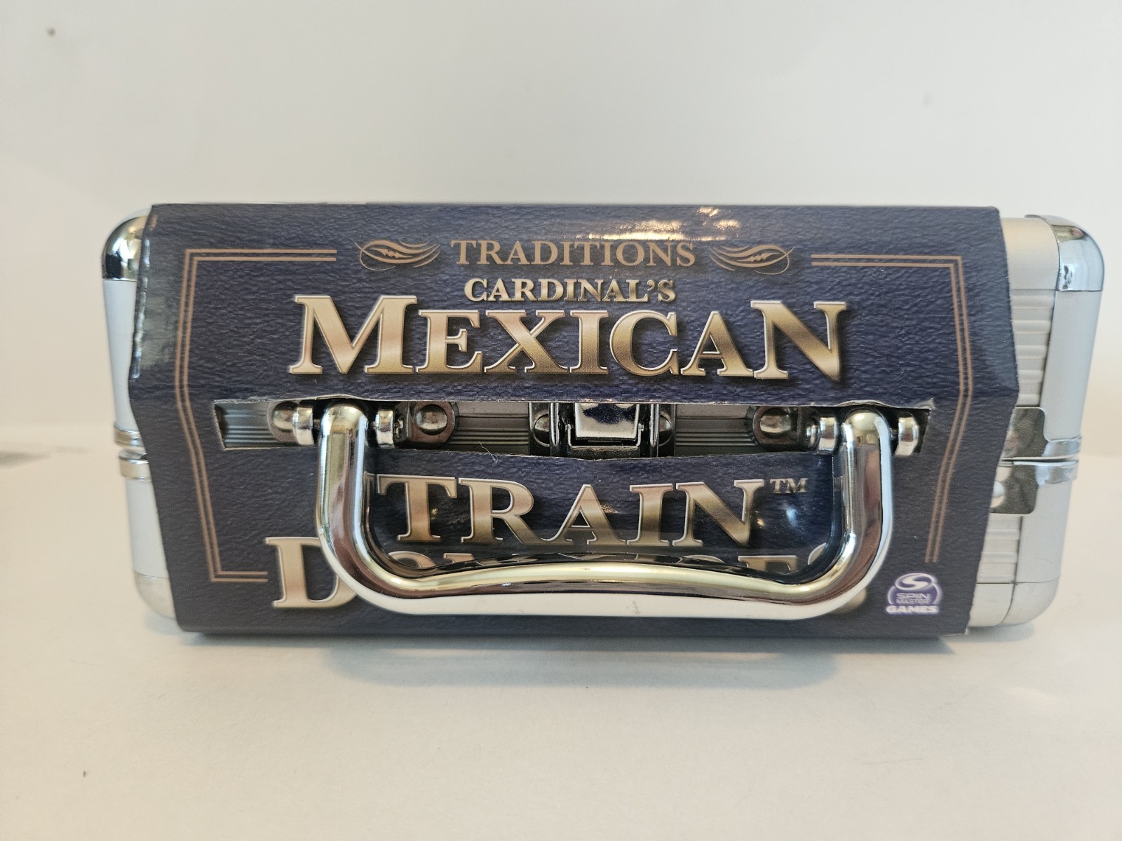 Traditions Cardinals Mexican Train Dominoes Game in Aluminum Carry Case