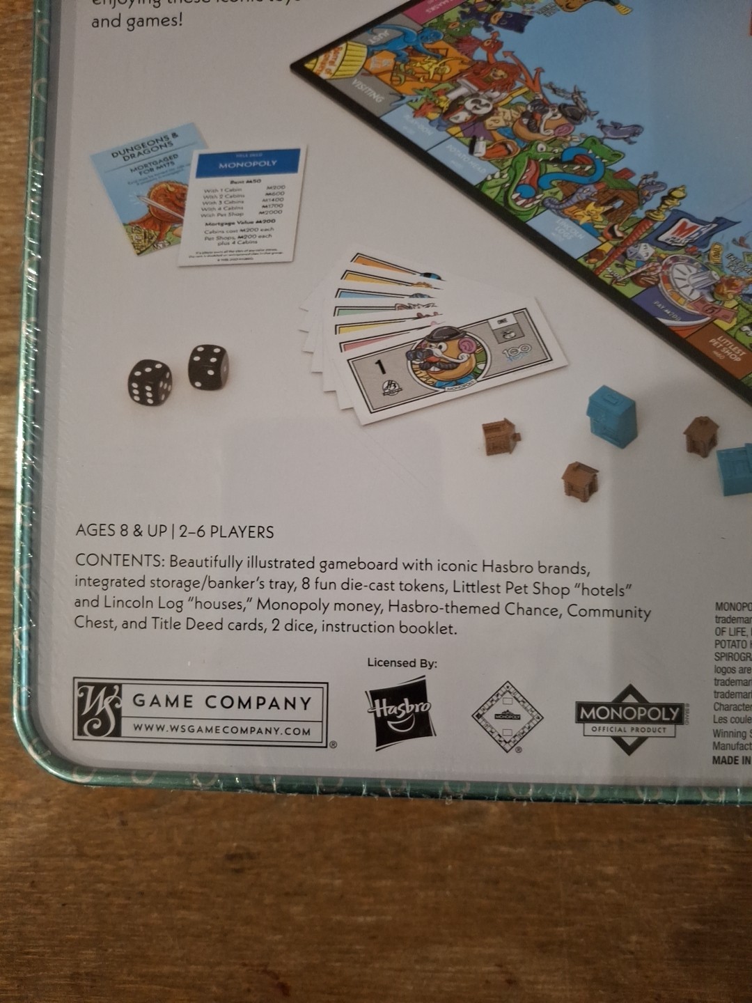 WS Game Company Monopoly Hasbro 100th Anniversary Edition Collectible Tin New