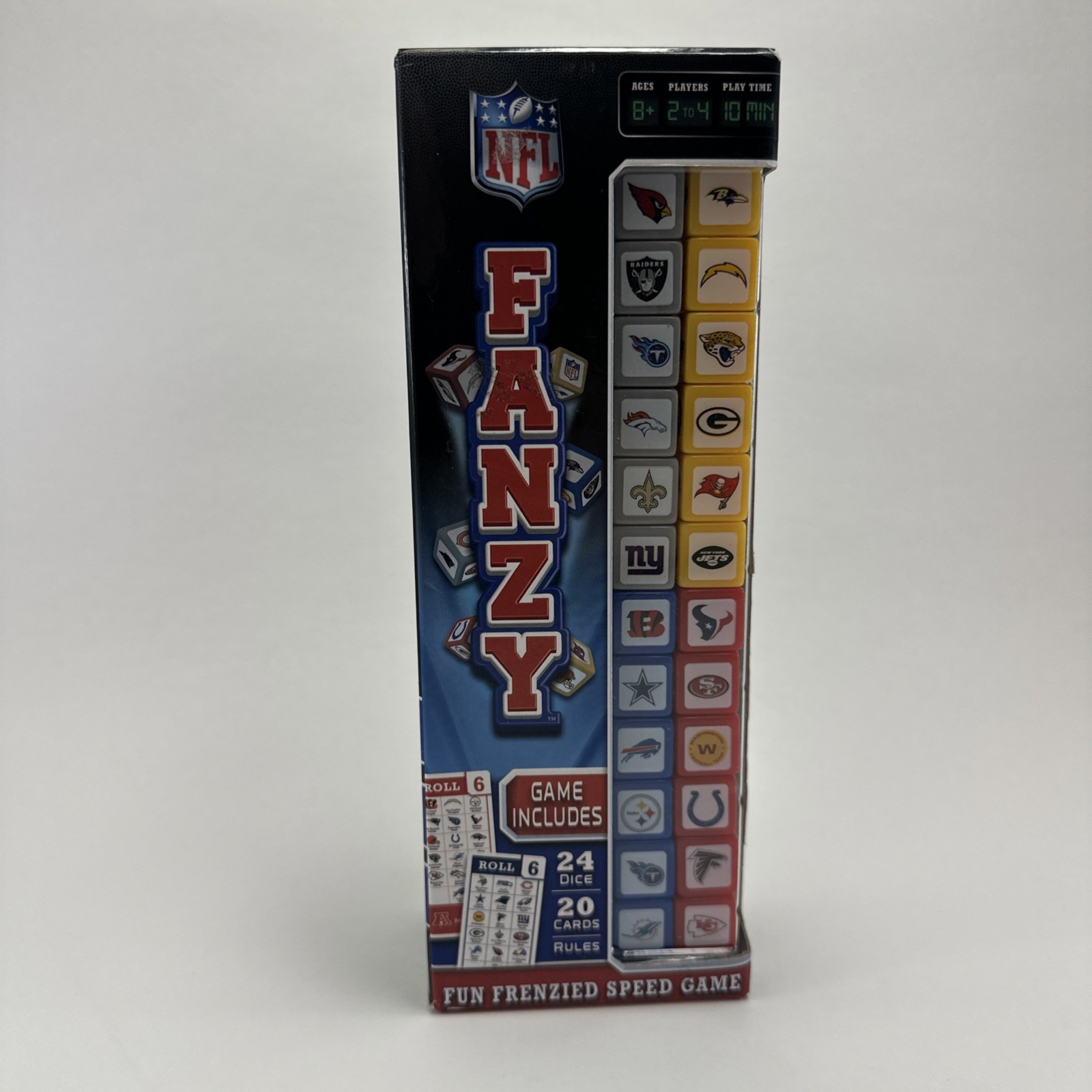 NEW NFL Football Fanzy Dice Card Game Fun Frenzied Speed Fast Paced Masterpieces