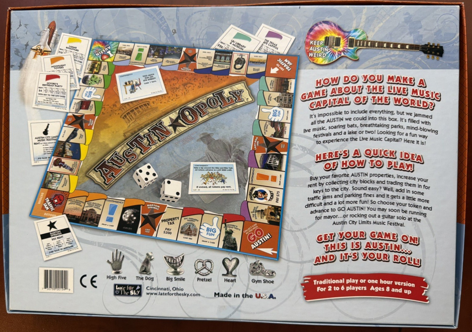Austinopoly Board Game Complete Austin Texas Edition Late For The Sky 2016 USA