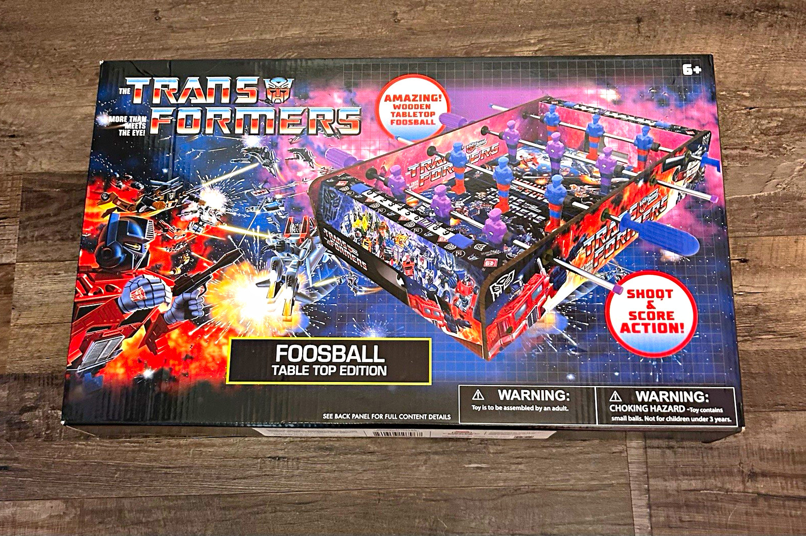 Transformers Table Top Foosball Complete Game Set Robots Theme Ages 5+