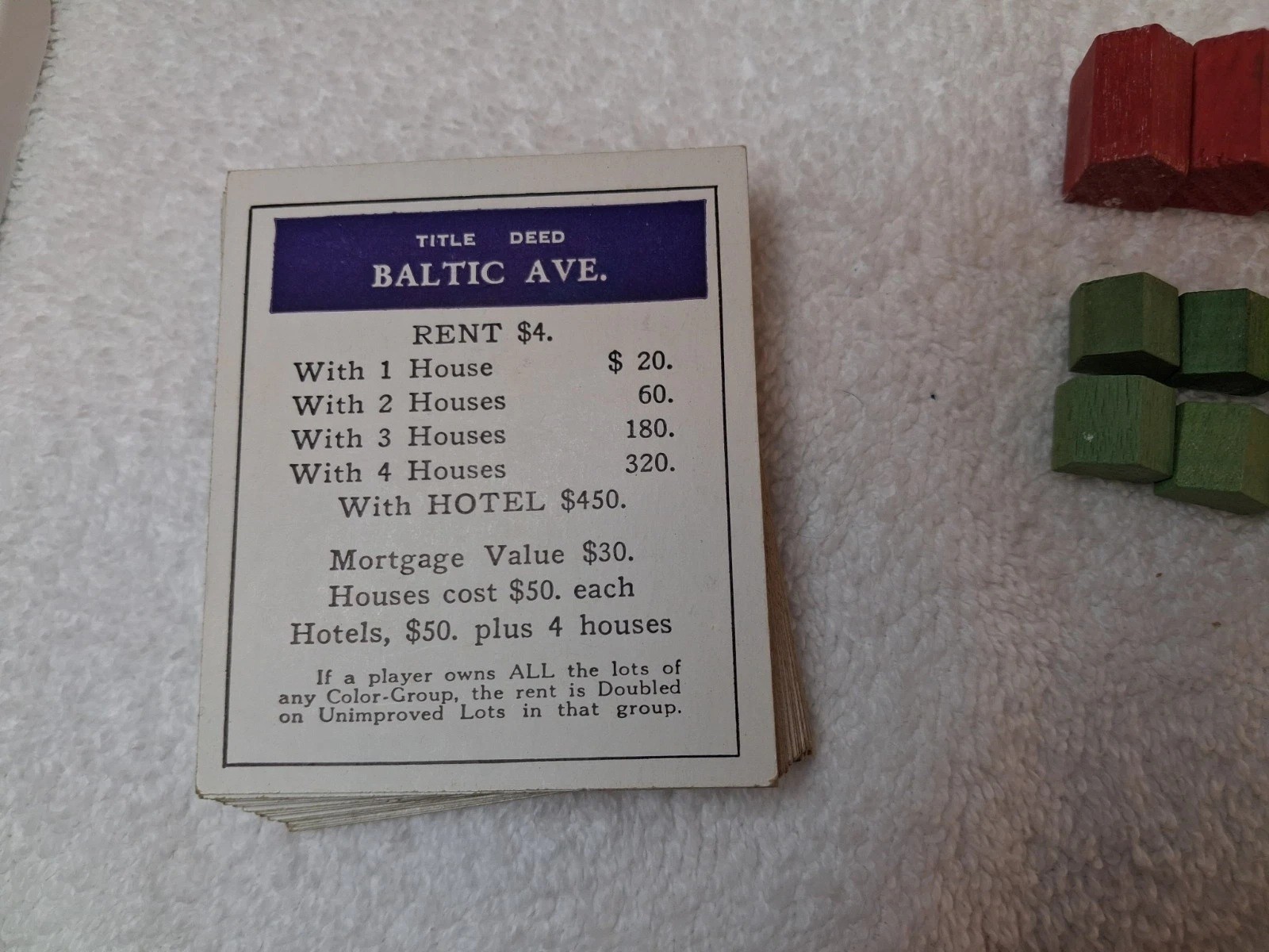 Monopoly Popular Version Box Set Parker Brothers 1950’s Red Box- INCOMPLETE
