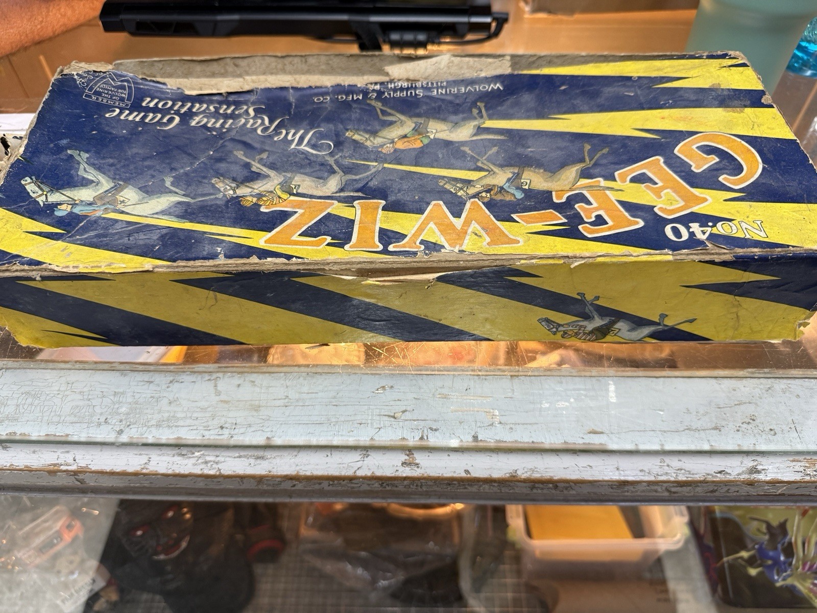Vintage Wolverine Gee-Wiz No.40 Horse Racing Tin Game with Box