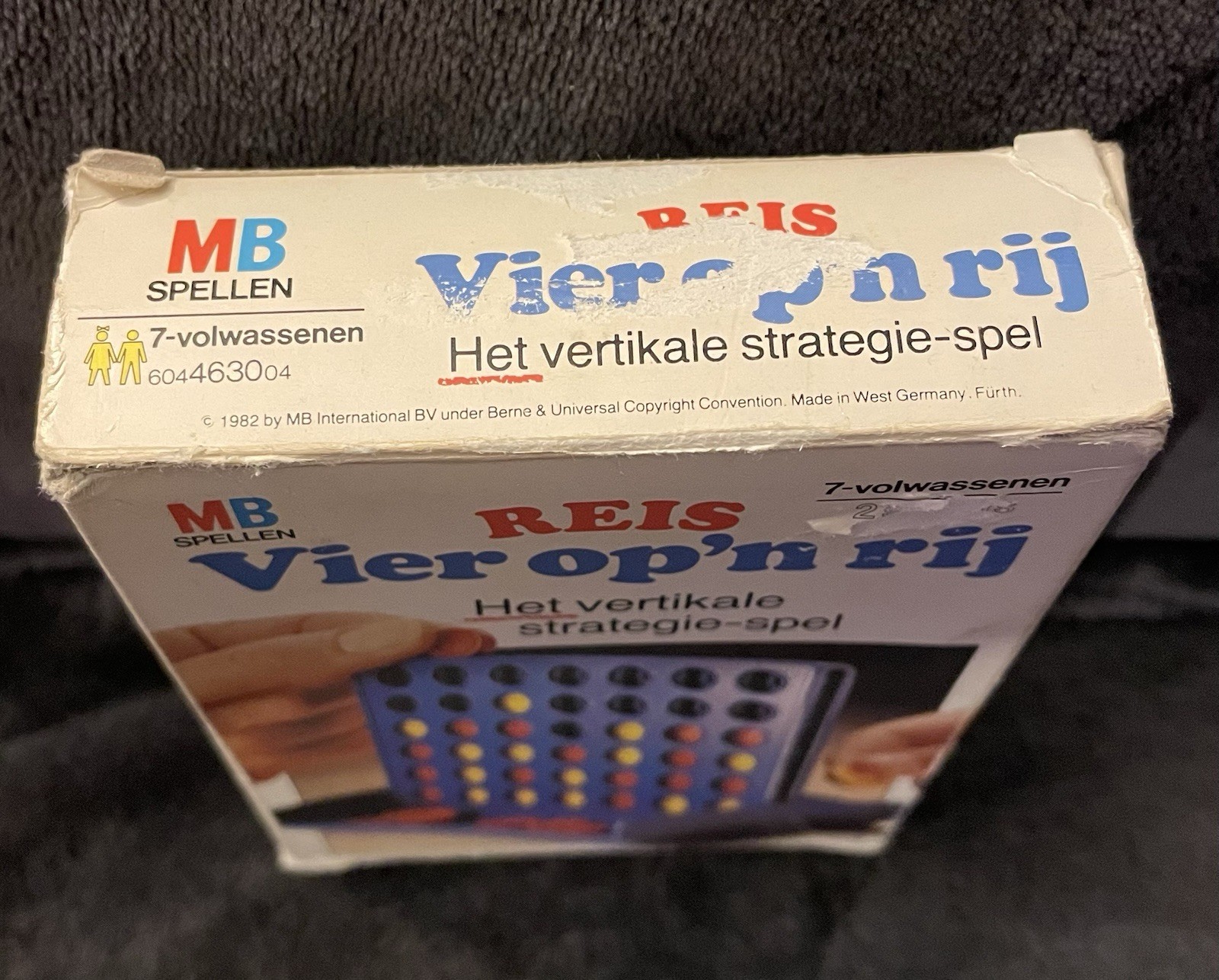 (Dutch) 1982 Milton Bradley MB Spellen Reis Vier op’n rij Connect Four Game VTG