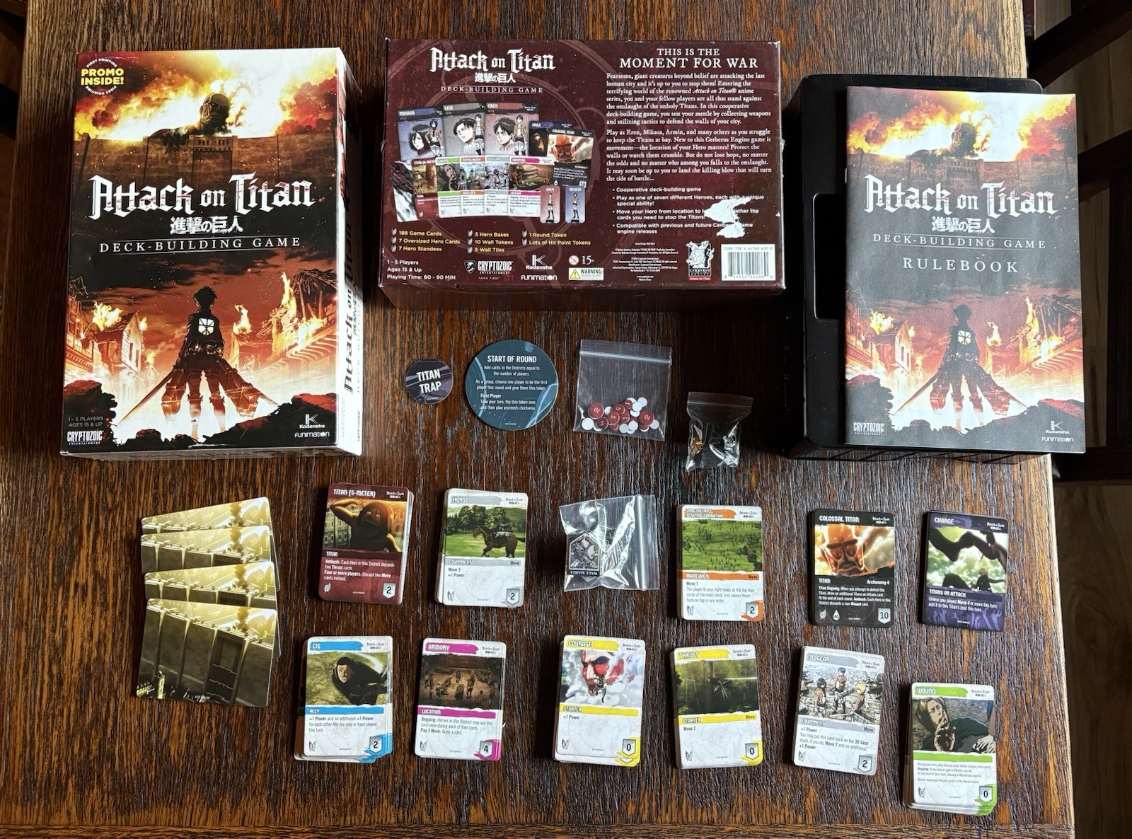 Attack on Titan Deck Building Game Cryptozoic Anime Card Game *Read Description