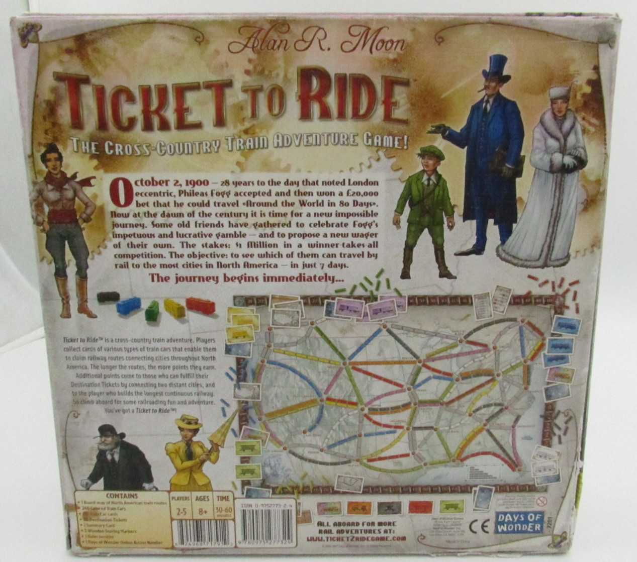 Ticket To Ride Days Of Wonder Board Train Game Alan Moon 2007 Travel Adventure