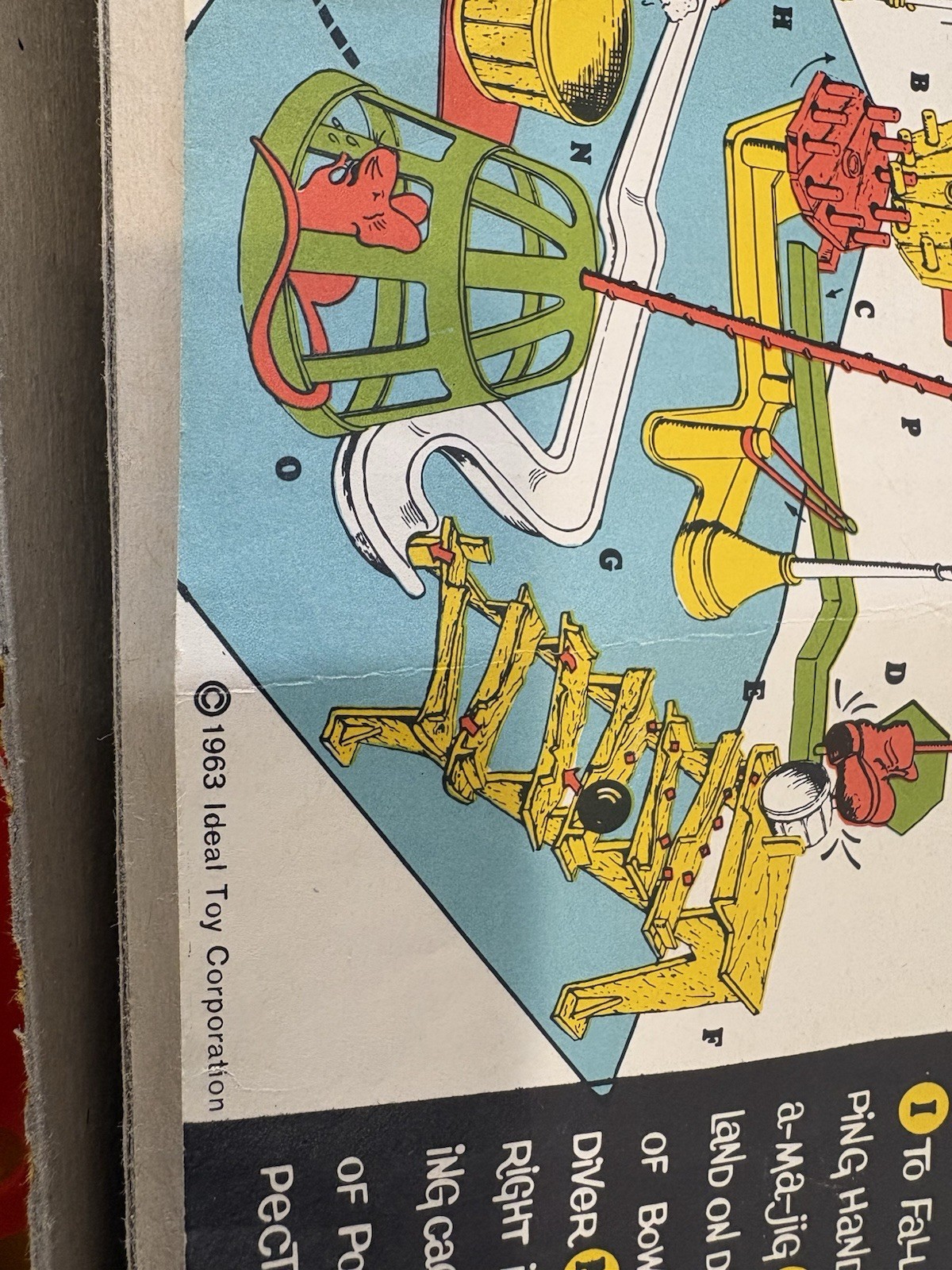 Ideal Mouse Trap Board Game 1963 Vintage Complete Set 22 x 14 x 3.5 Inch See Pic