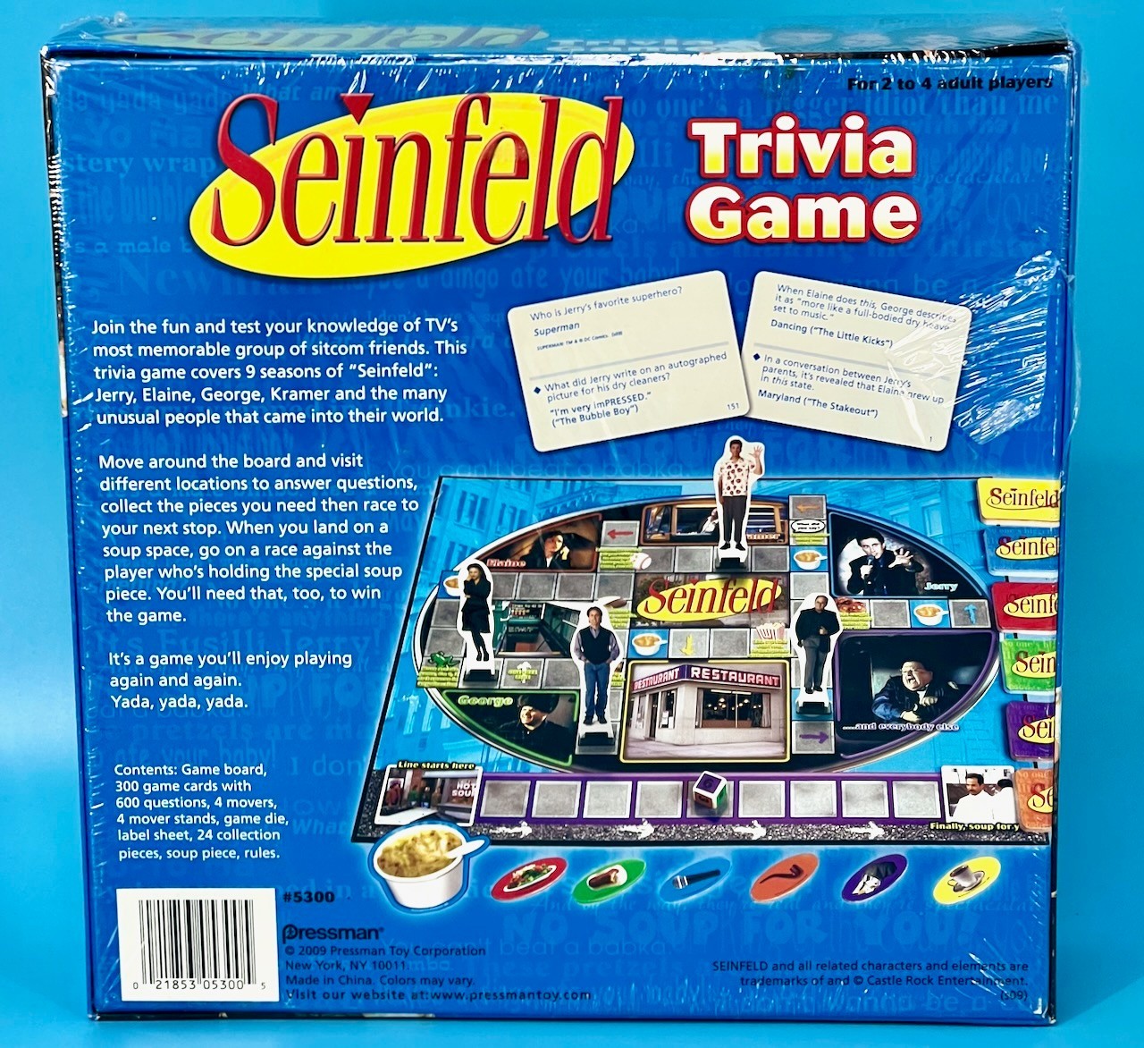 Seinfeld Trivia Board Game Pressman Toy 2009 New & Sealed #5300 Soup Fast Ship!