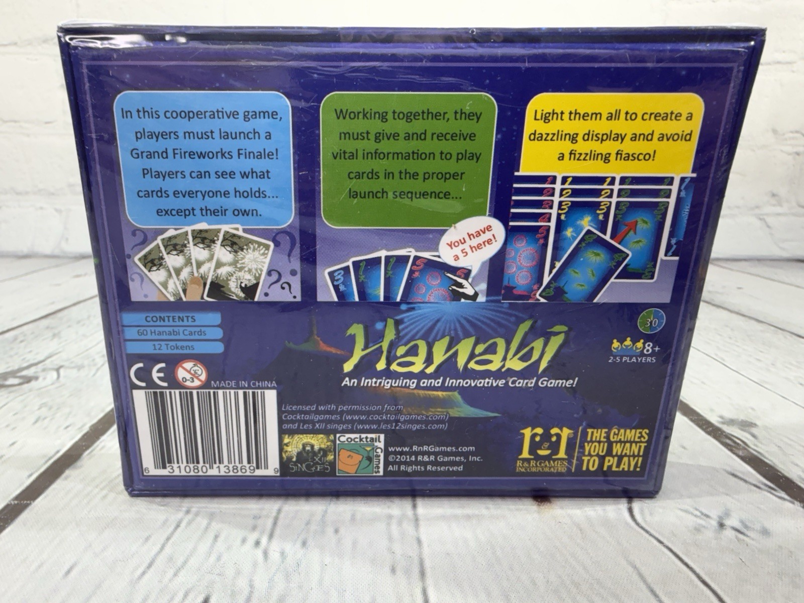 Hanabi Card Game Cooperative Fireworks Game (2-5 players) 2014 NEW SEALED!