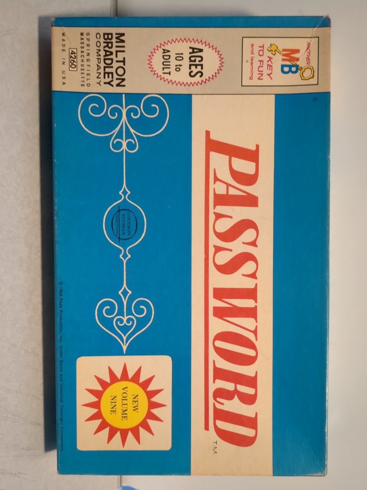 PASSWORD Vol 9 Complete Board Game Milton Bradley