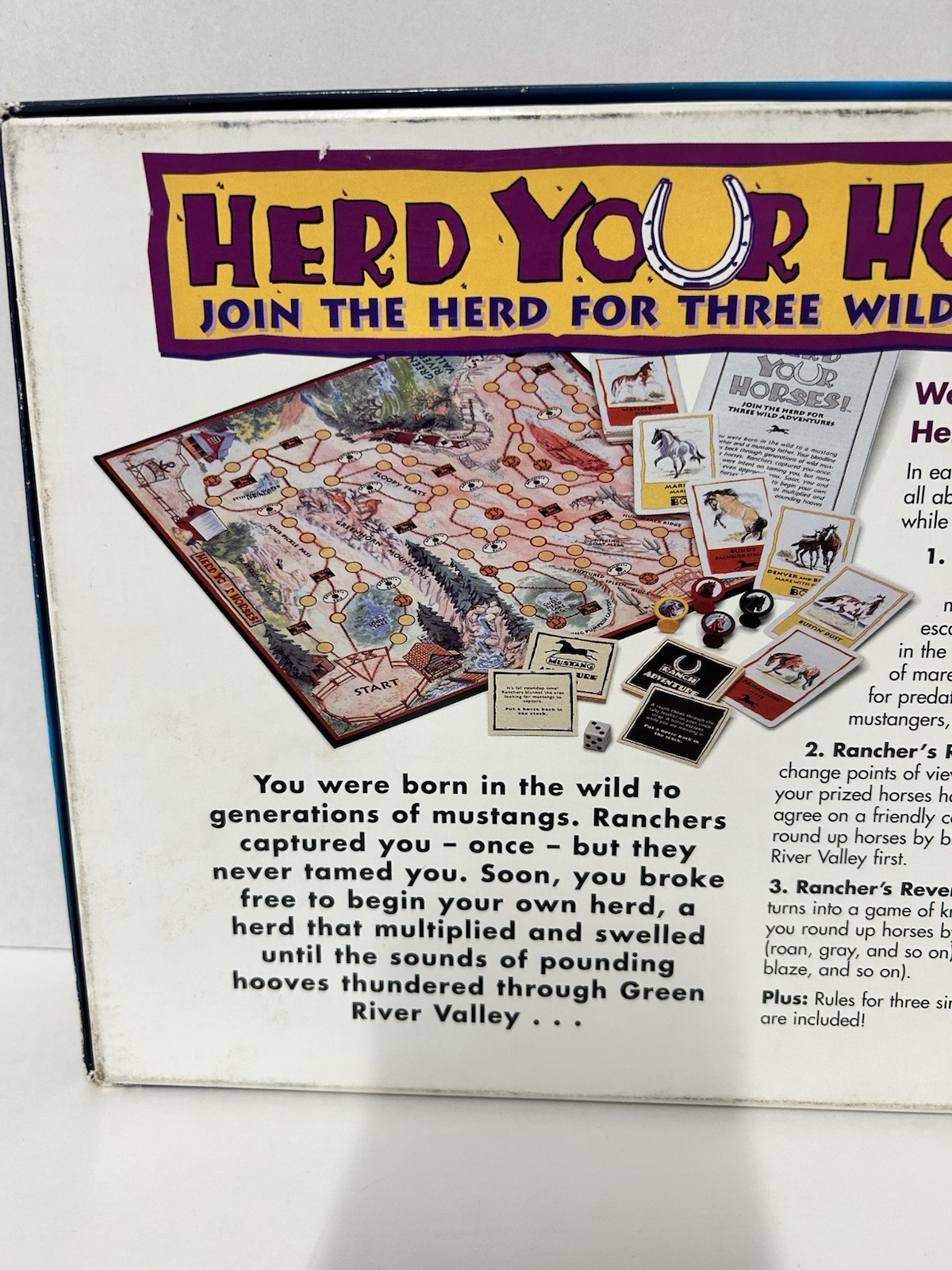 Herd Your Horses- Vintage Board Game 1993 Kids Family Animal Adventure-Preowned