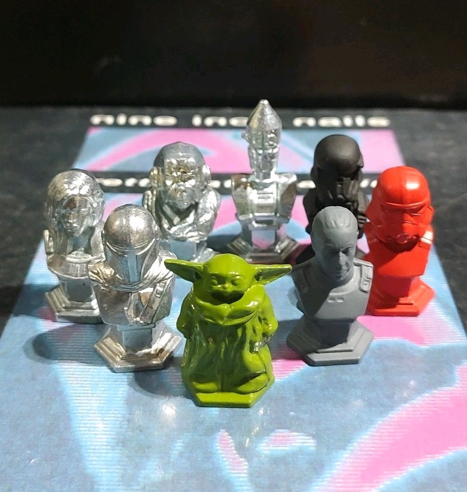 Star Wars The Mandalorian Monopoly Metal Tokens Characters Set Grogu Gideon Dune
