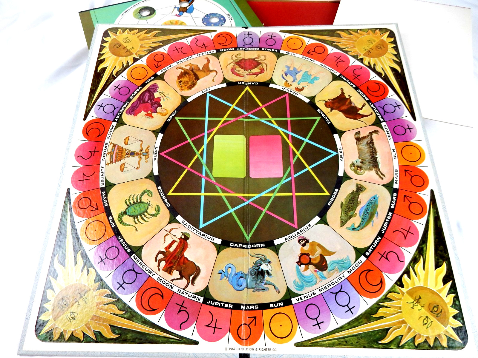 1967 Madame Planchette Horoscope Board Game Selchow Righter Complete CIB w Box