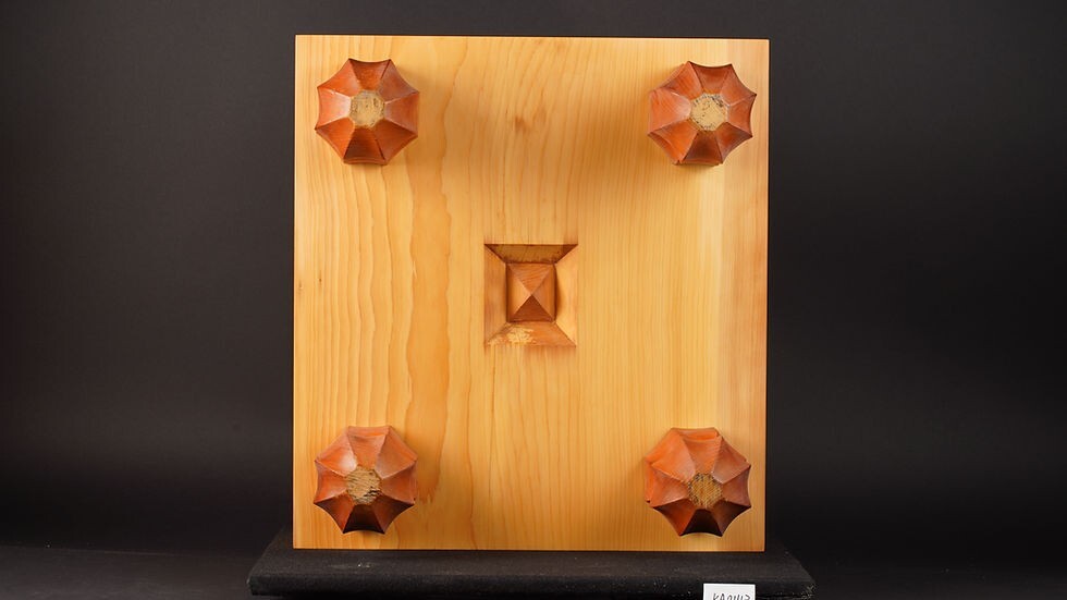 Japanese Goban IGO “HON-KAYA 本榧” Wooden Board 4 legs Thick 6.5 in With Box