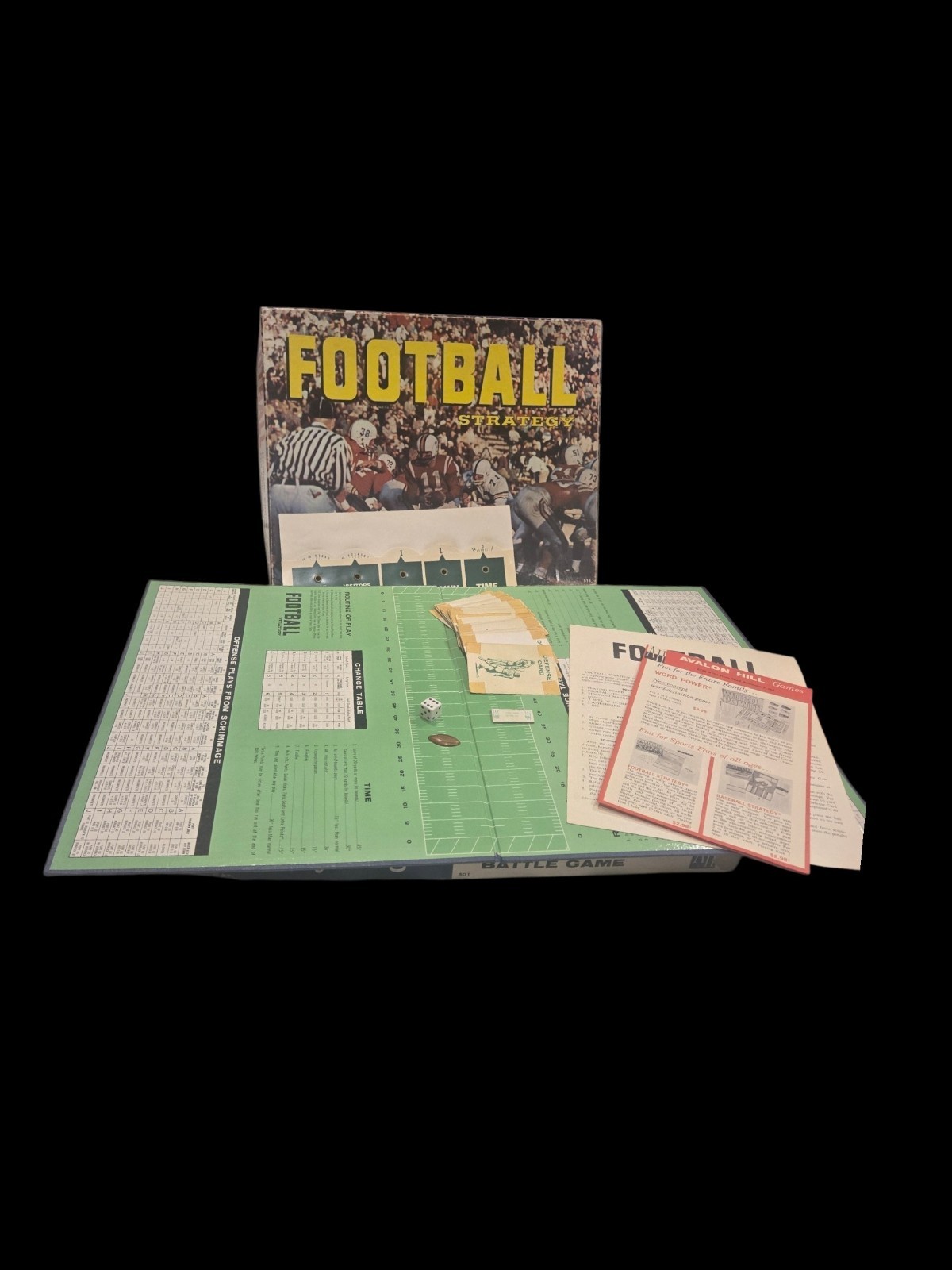 Football Strategy Boxed Boardgame 1962 The Avalon Hill Company