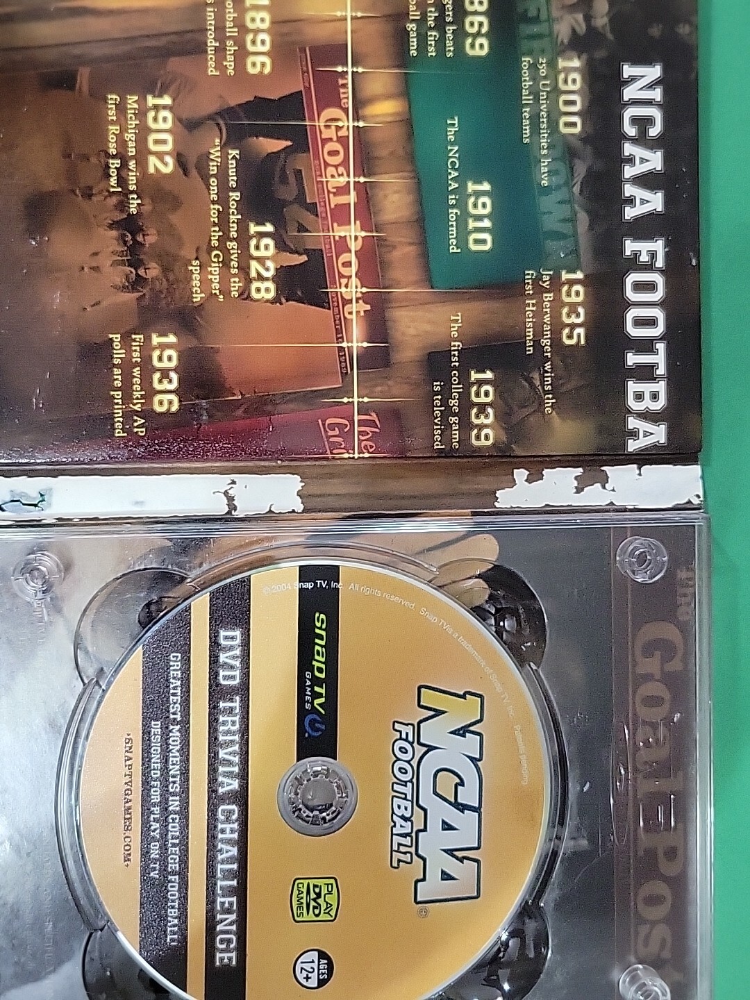 NCAA Football DVD Trivia Challenge Snap TV Games 2006 College Sports Highlights