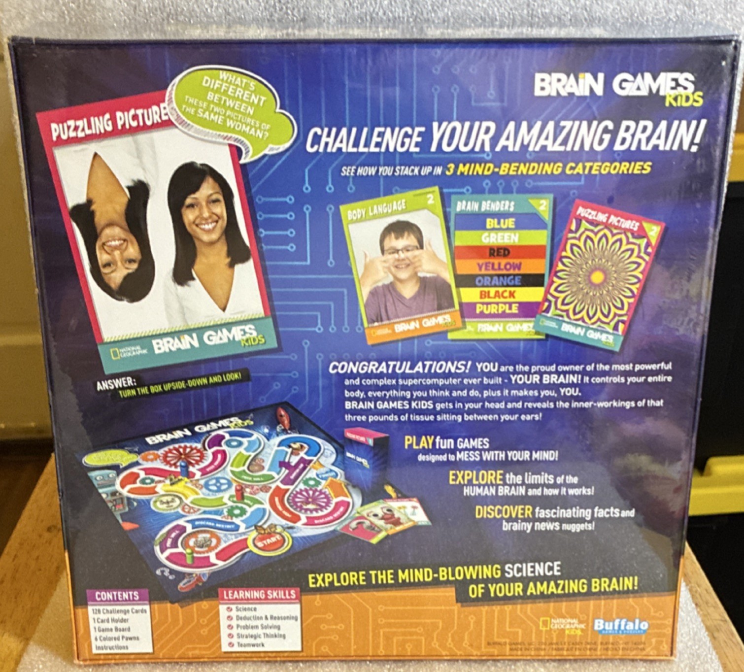 Buffalo Games Brain Games Kids National Geographic Board Game 8+ 2+
