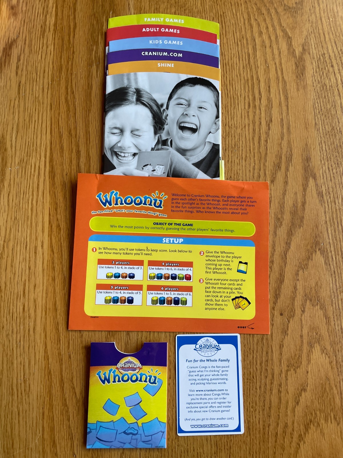 Cranium WHOONU “What’s Your Favorite Thing?” Family Game in Tin 2005 Complete!