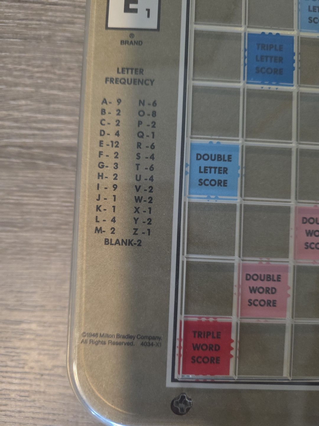 Scrabble Deluxe Turntable Game Board Replacement 1989 Selchow & Righter Co.
