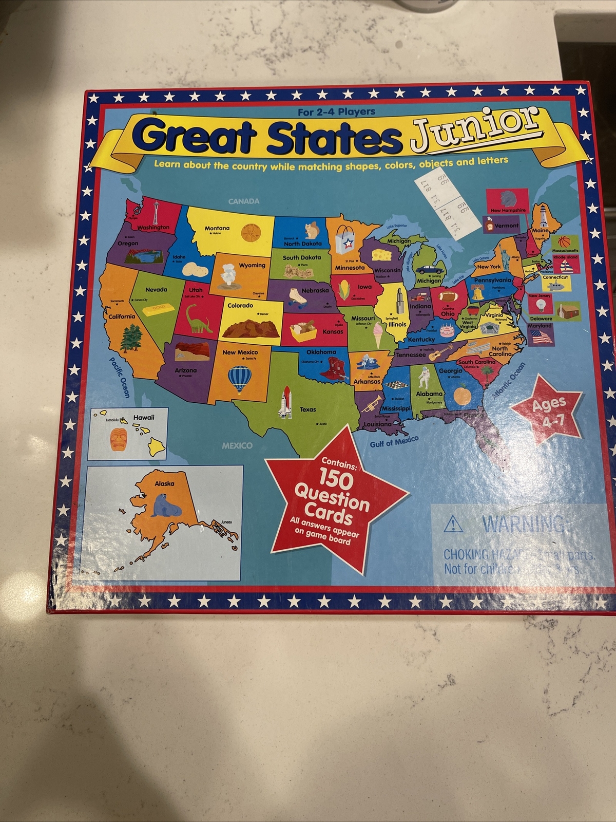 Great States Junior Board Game 2-4 Players NEW * FACTORY SEALED * 2003