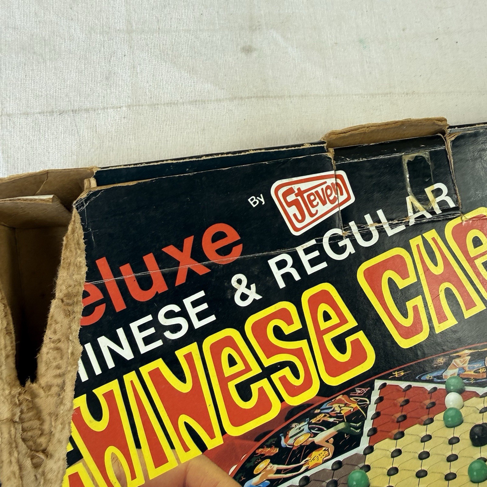 Vintage 1985 Deluxe Chinese & Regular Checkers By Steven Made In USA INCOMPLETE*