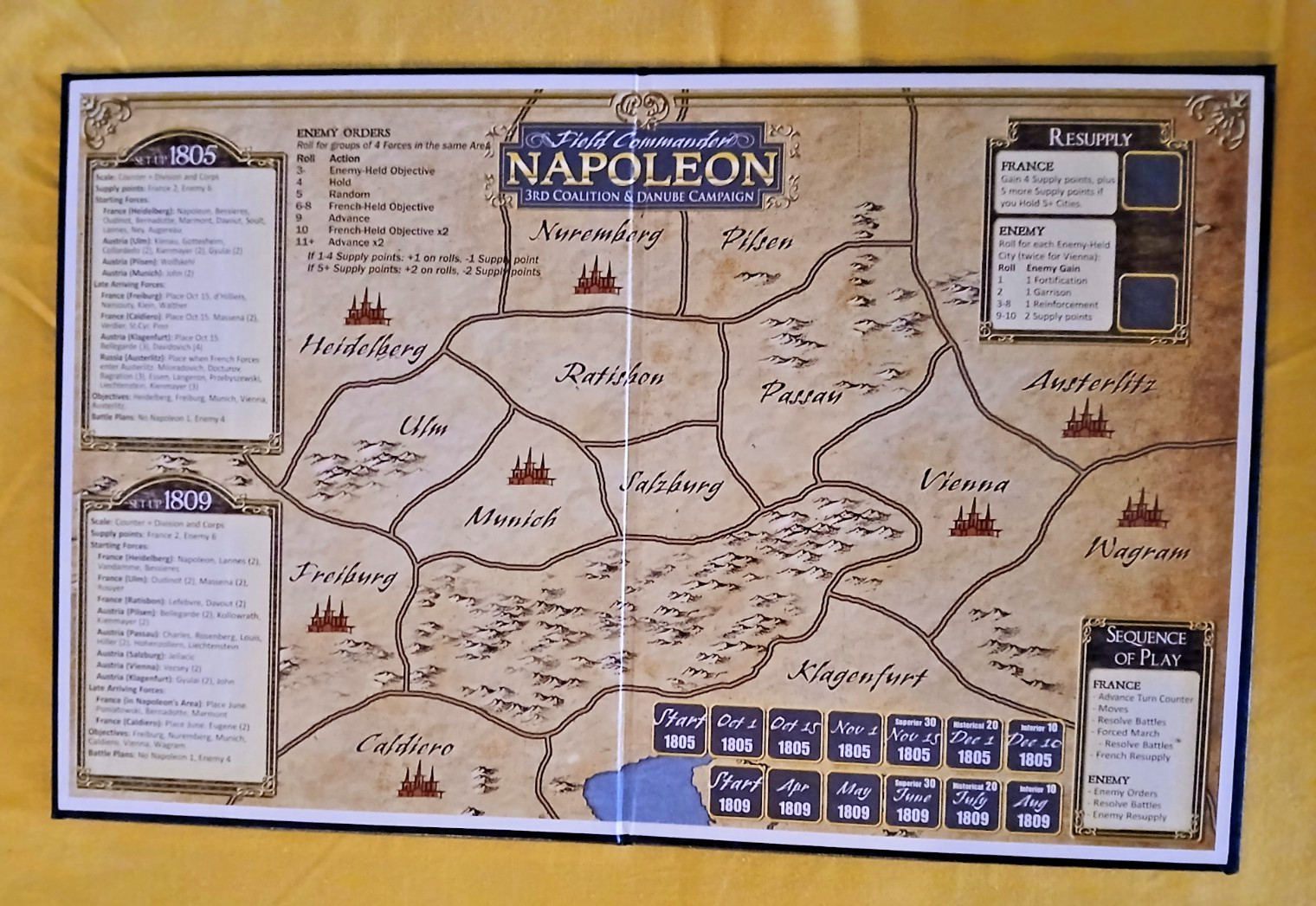 DVG Field Commander Napoleon Strategy War Board Game 2011 Open never played