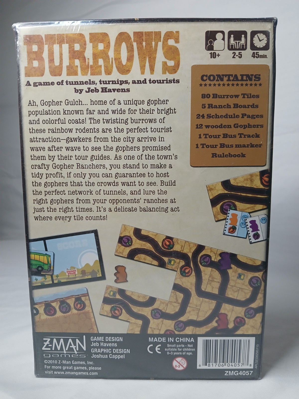 Burrows 2010 Z-Man Games NOS Sealed Board Game