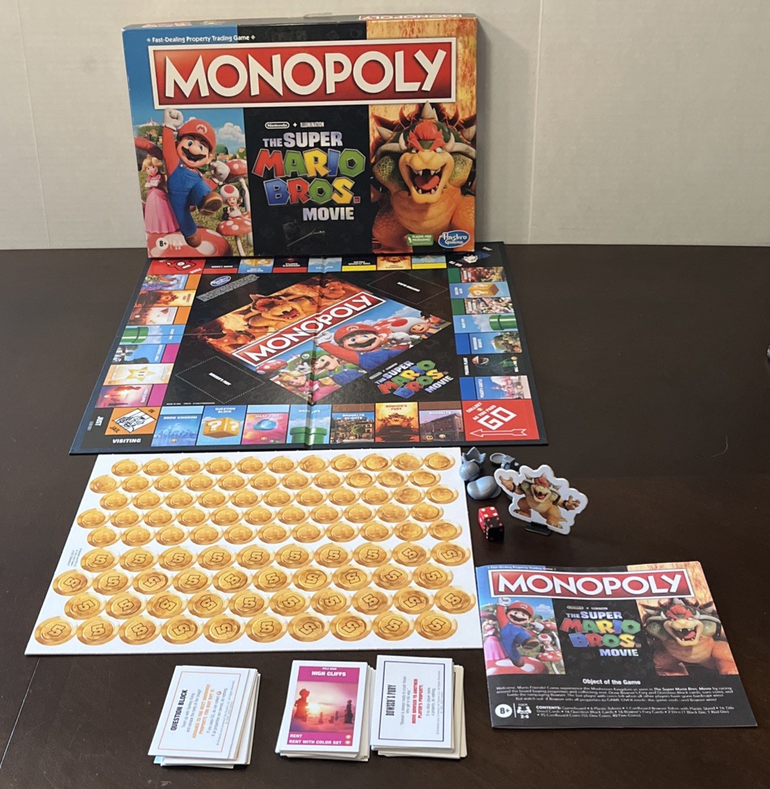 Hasbro Monopoly The Super Mario Bros. Movie Edition Board Game Complete