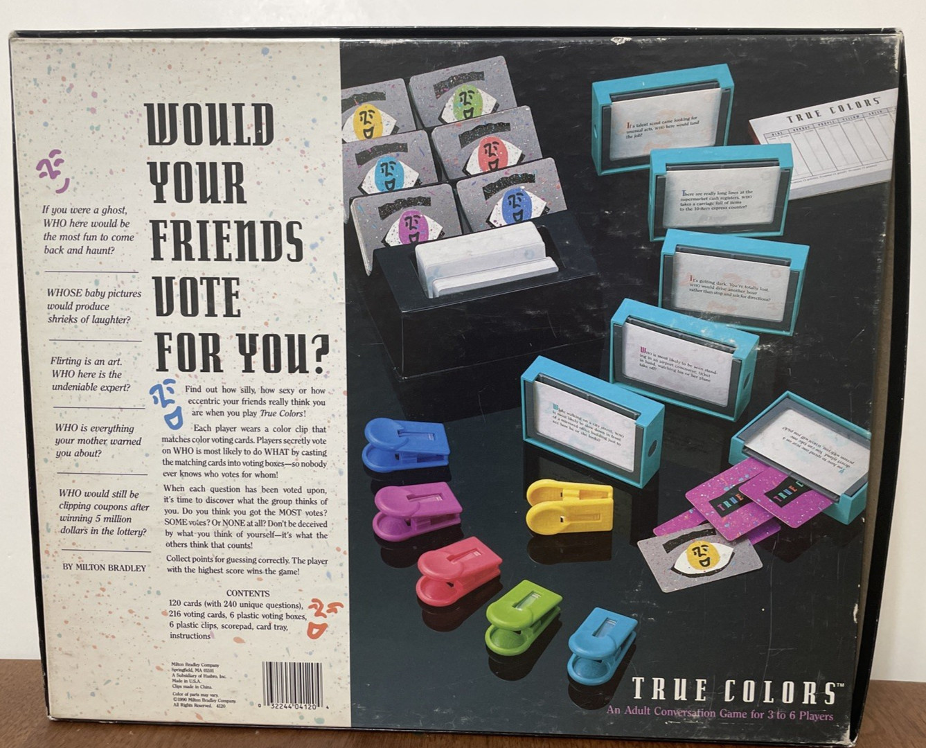 Vintage New 1990 True Colors Board Game Milton Bradley Sealed Hasbro
