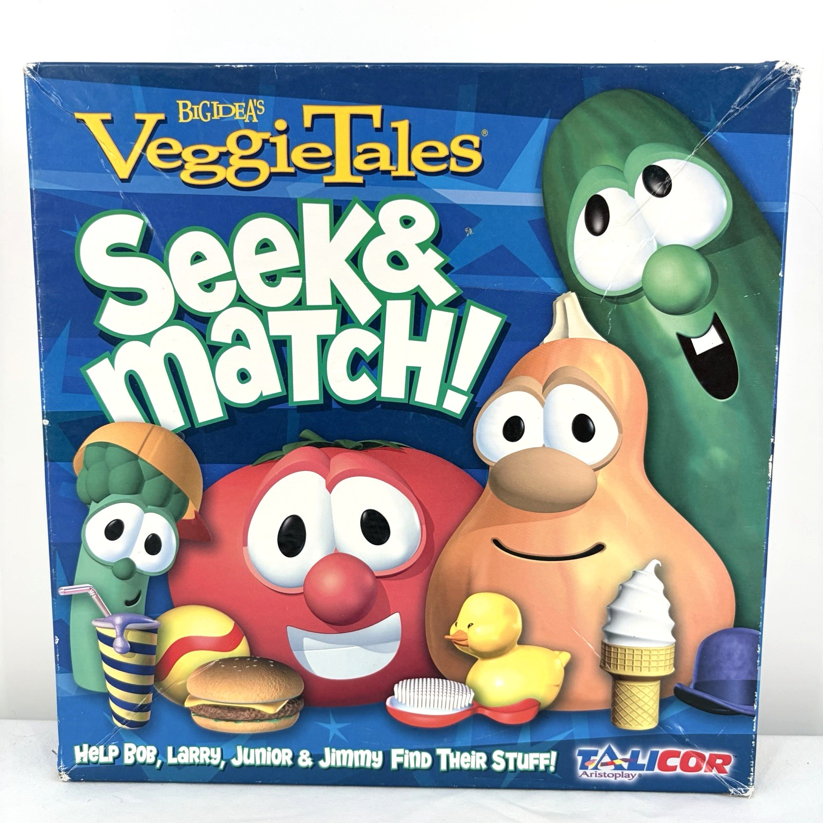 Veggie Tales 2006 Seek & Match Board Game by TaliCor ~ Complete