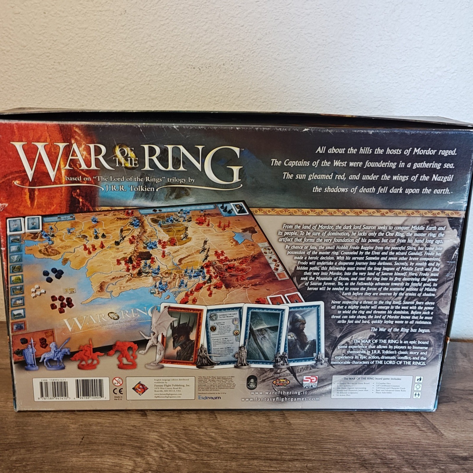 LOR Fantasy Flight War of the Ring Board Game Lord of the Rings 1st Ed Strategy