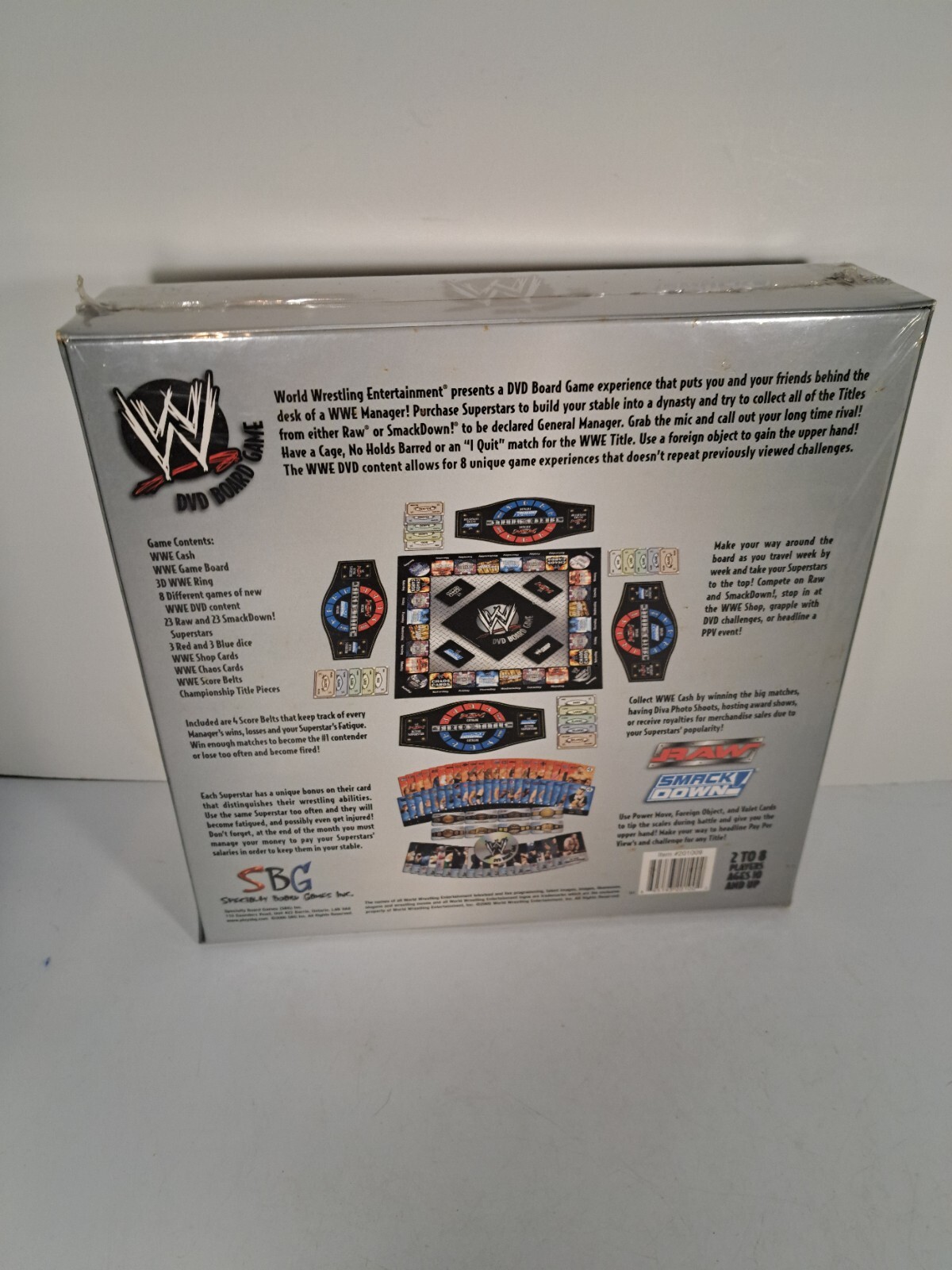 NIB 2005 WWE DVD Board Game First Edition Raw Smackdown Factory Sealed